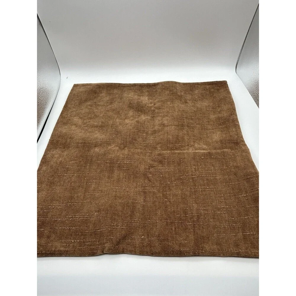 Foindtower Throw Pillow Covers (Set of 2) 20x20 Brown Textured Cushion Cases New